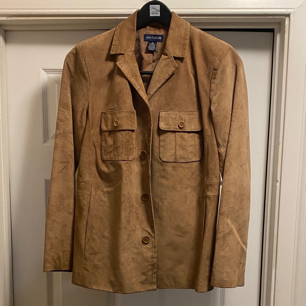 Ann Taylor Brown Suede Blazer